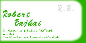 robert bajkai business card